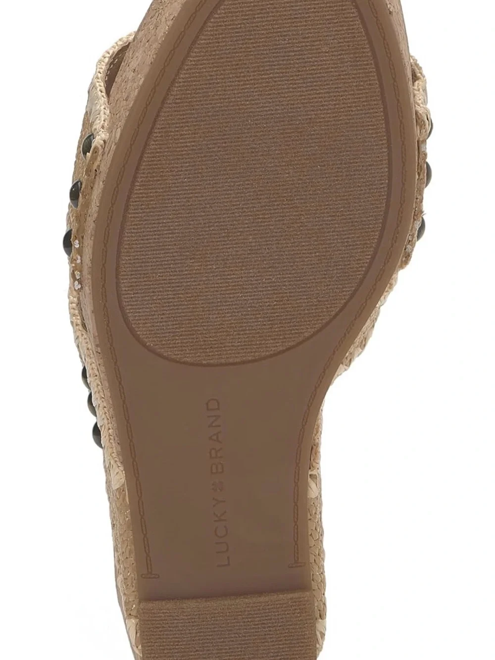 Lucky brand cork Wedge Slide Sandal - Natural size 11.